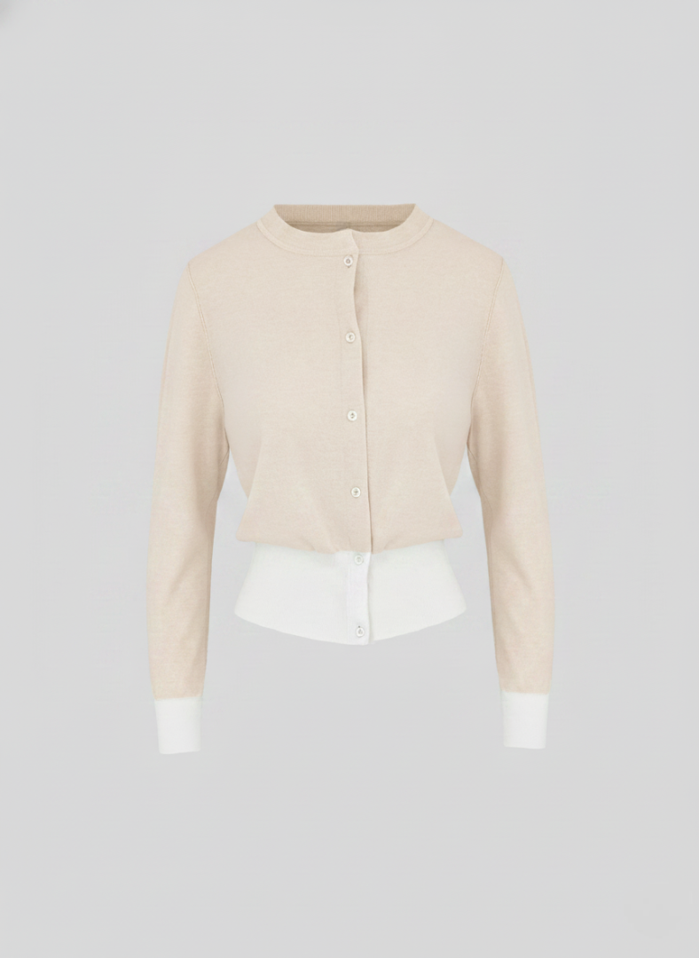 VISCOSE AND COTTON BLEND CARDIGAN