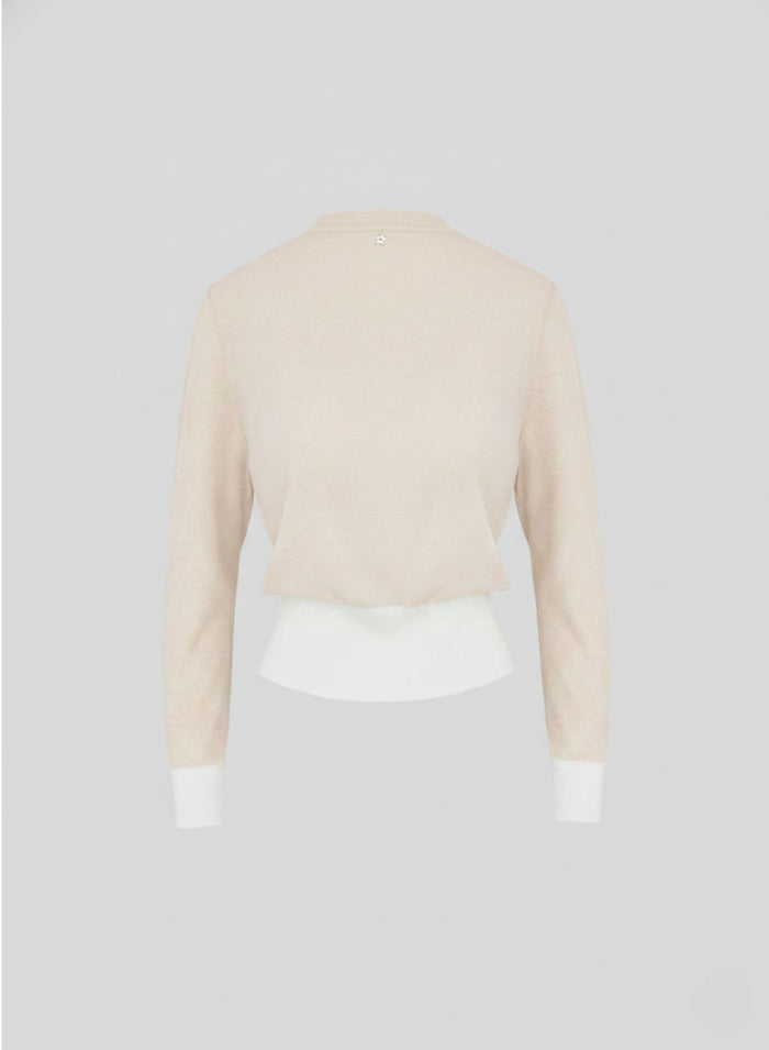 VISCOSE AND COTTON BLEND CARDIGAN