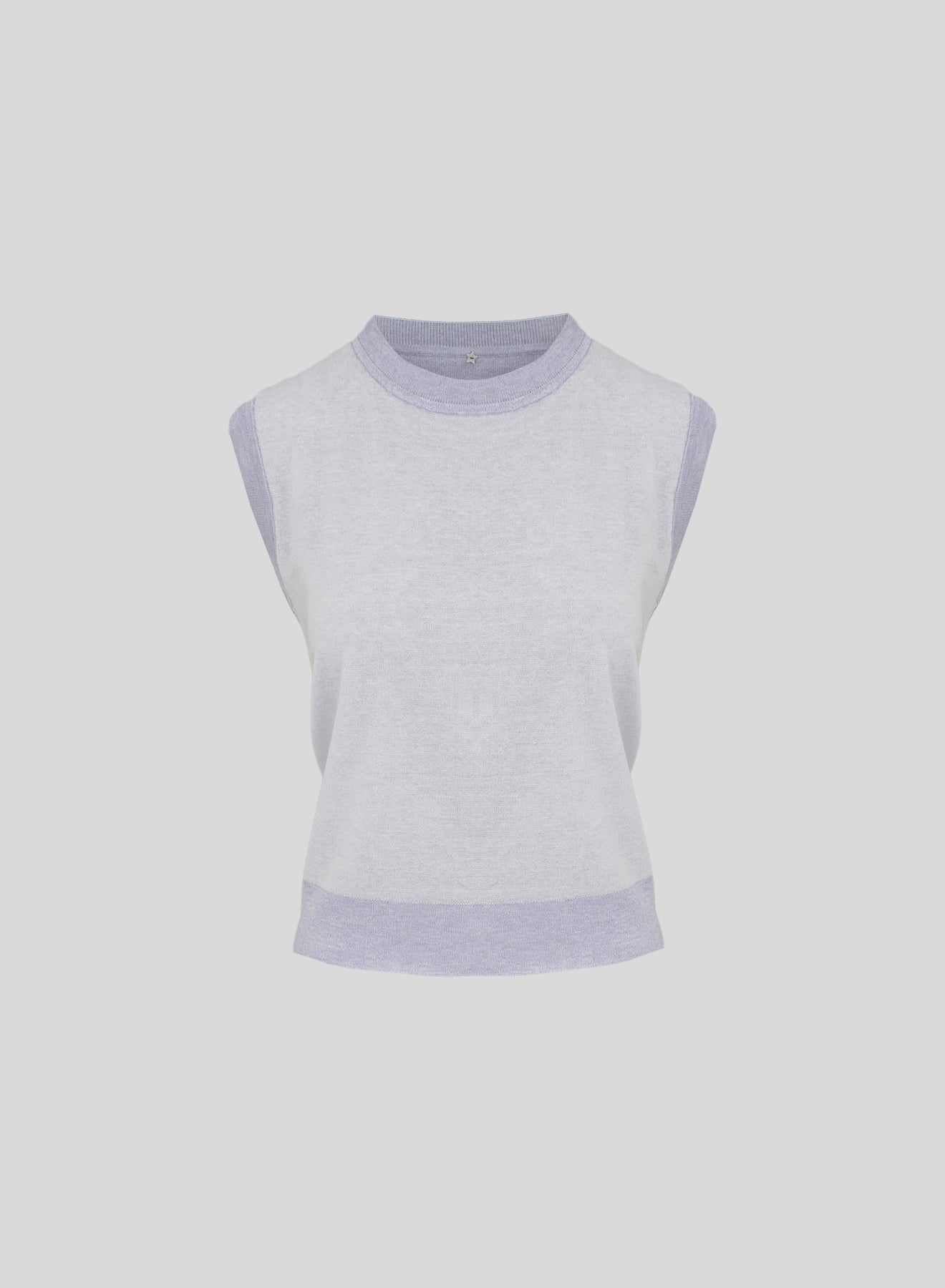 VISCOSE AND COTTON BLEND KNIT TOP