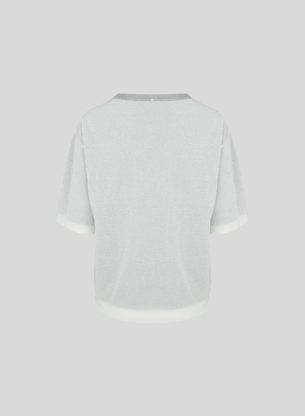 T-SHIRT IN MISTO VISCOSA E COTONE