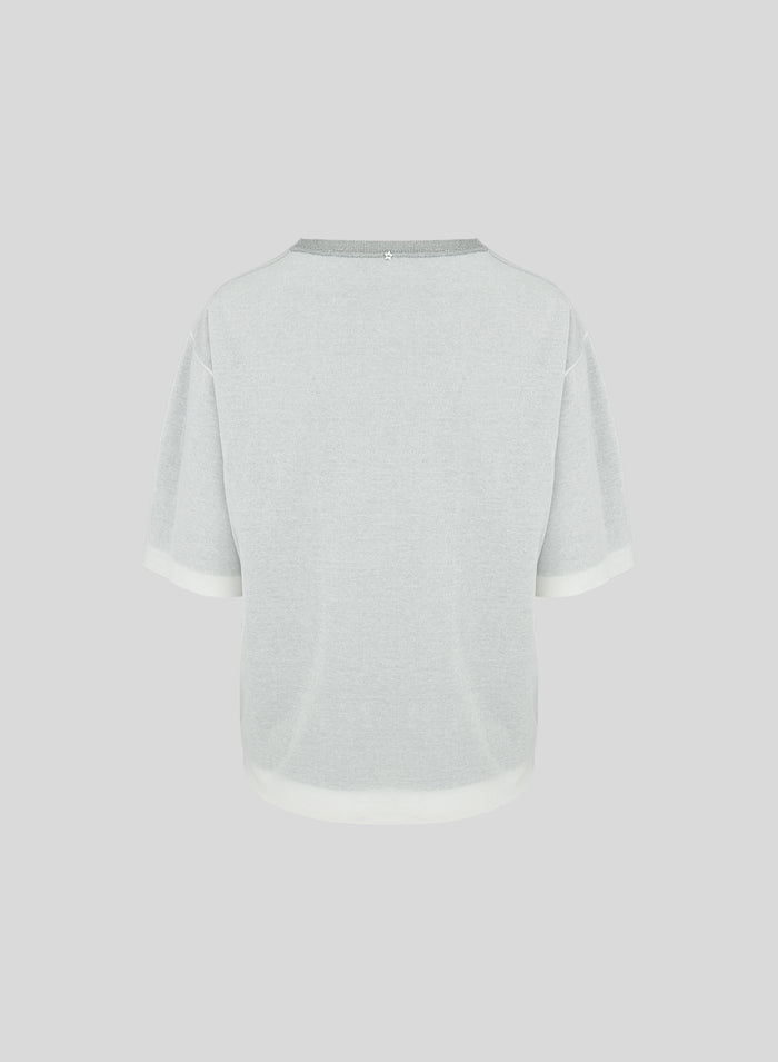 T-SHIRT IN MISTO VISCOSA E COTONE