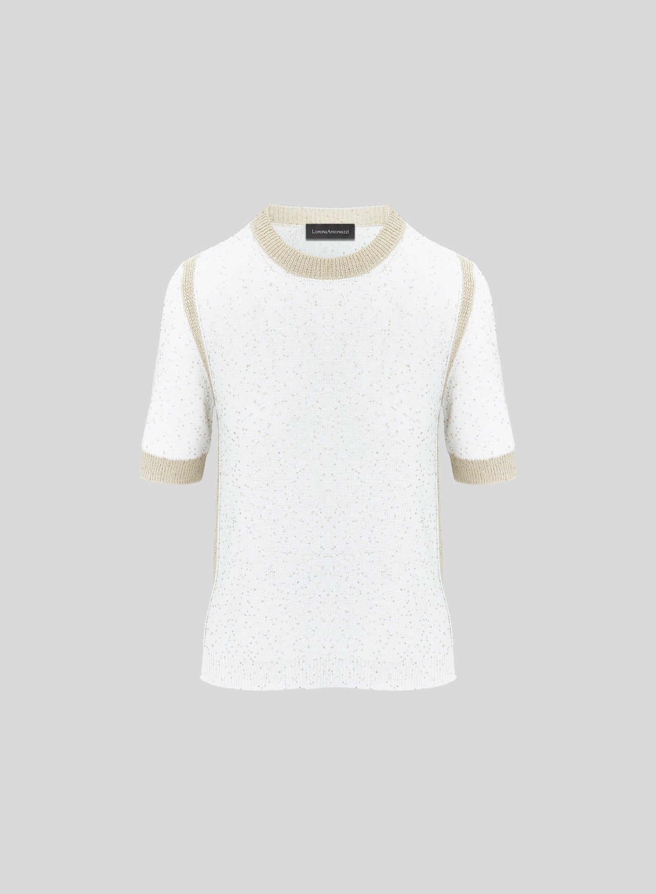 MAGLIA IN COTONE MORBIDO CON INSERTO PAILLETTES