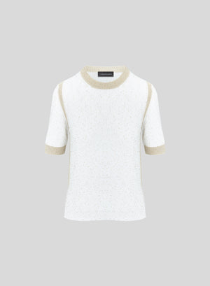 MAGLIA IN COTONE MORBIDO CON INSERTO PAILLETTES