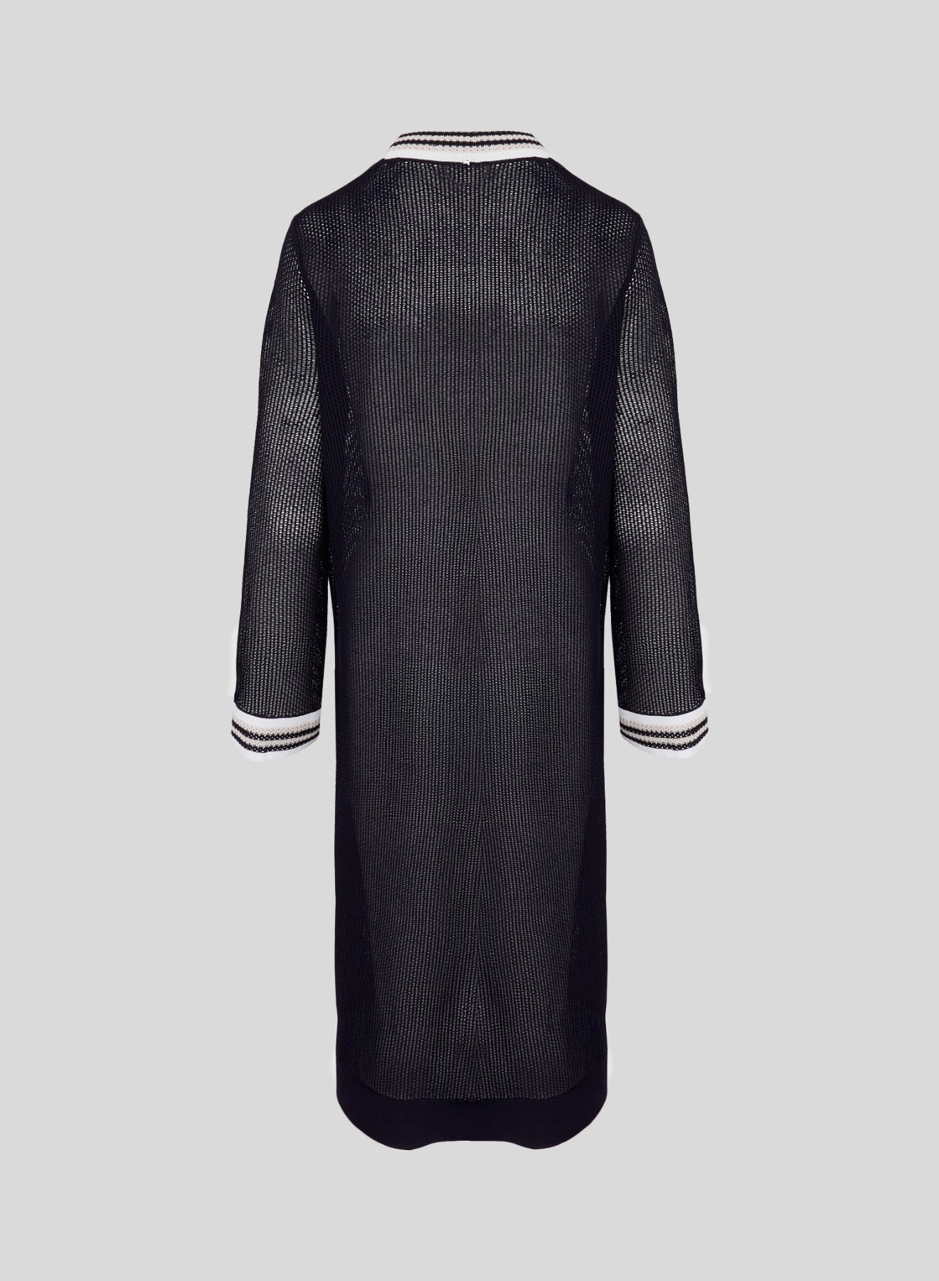 CARDIGAN LUNGO IN PUNTO RETE IN MISTO VISCOSA