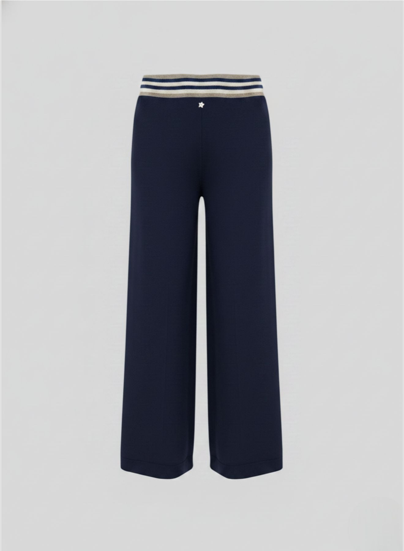 VISCOSE BLEND CROCHET KNIT PANTS