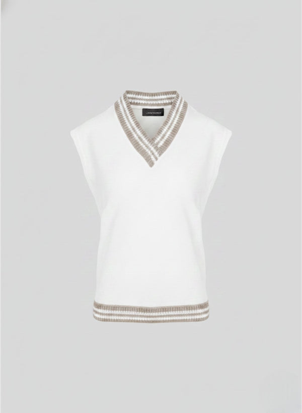 GILET IN PUNTO RETE IN MISTO VISCOSA