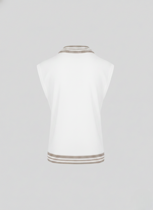 GILET IN PUNTO RETE IN MISTO VISCOSA