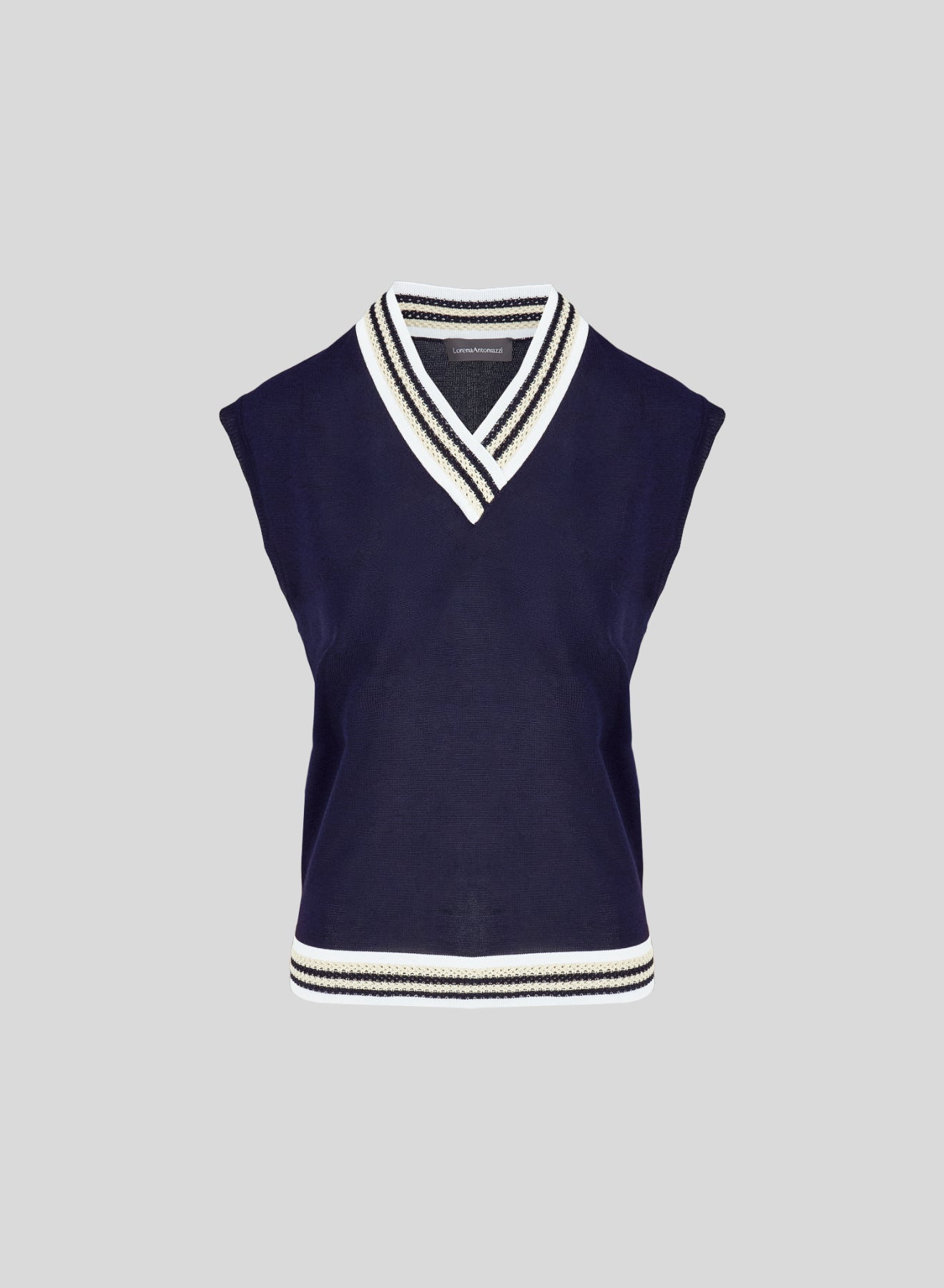 GILET IN PUNTO RETE IN MISTO VISCOSA