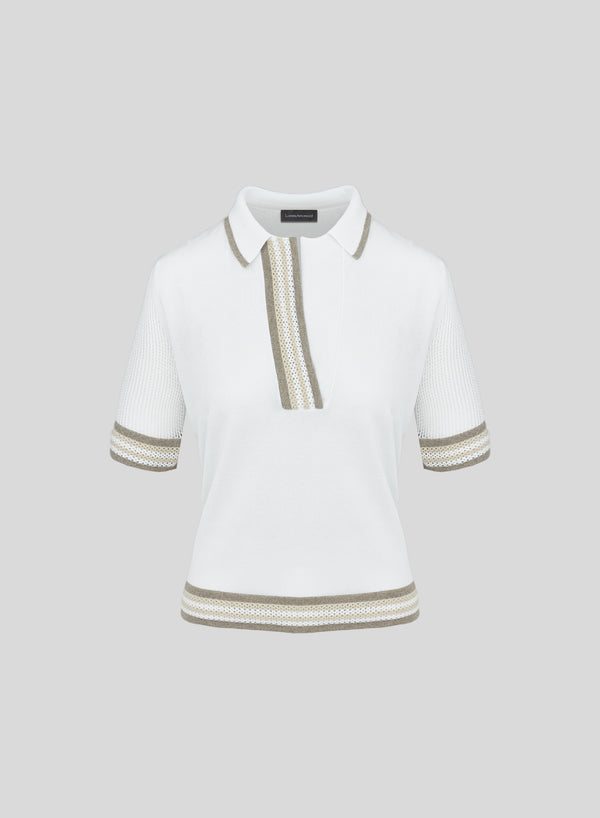 POLO IN PUNTO RETE IN MISTO VISCOSA