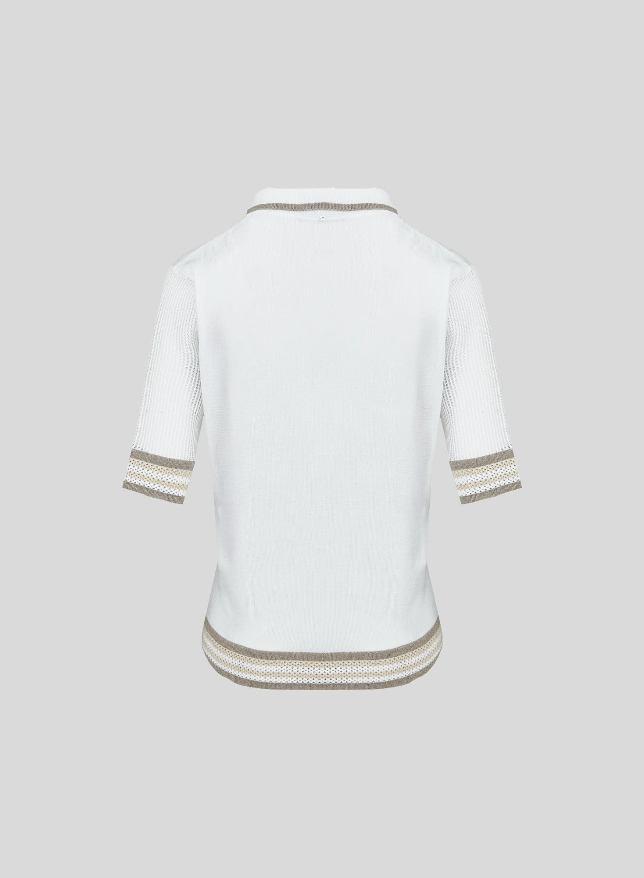 VISCOSE BLEND MESH KNIT POLO