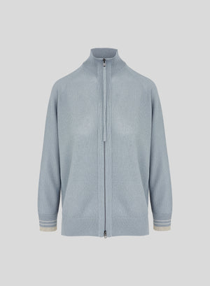 VISCOSE BLEND RICE-STICH KNITTED SWEATSHIRT