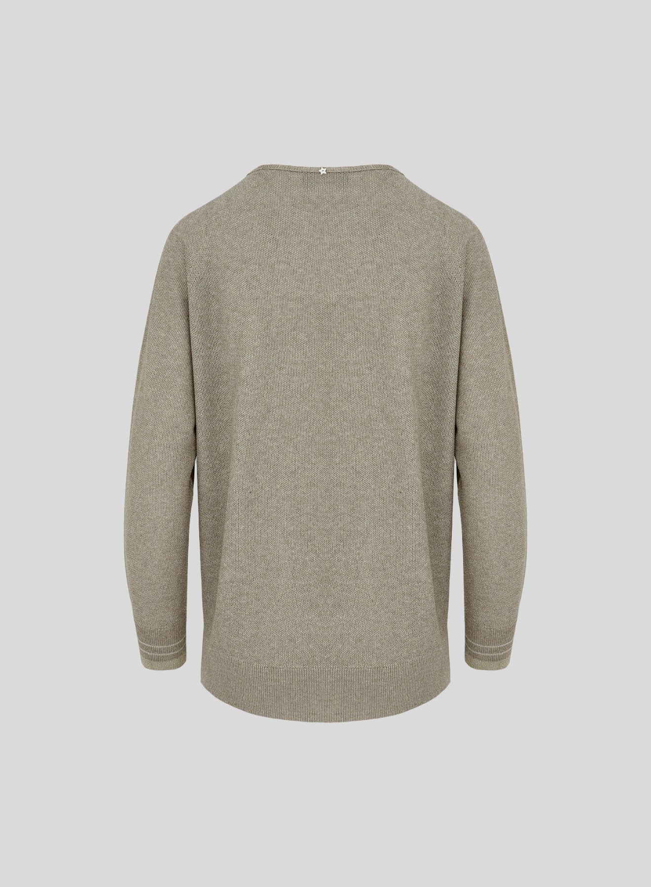 VISCOSE BLEND RICE-STICH KNITTED SWEATER