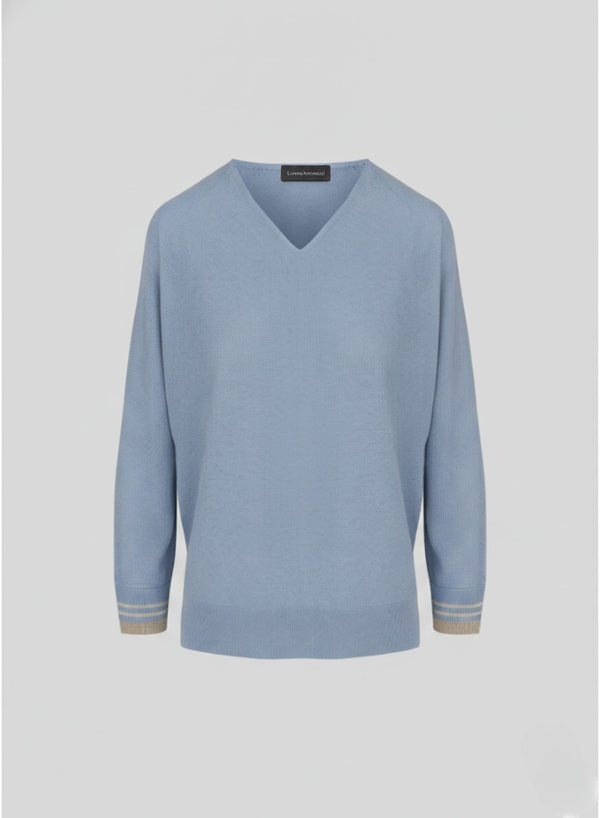 RICE STITCH BLEND VISCOSE SWEATER