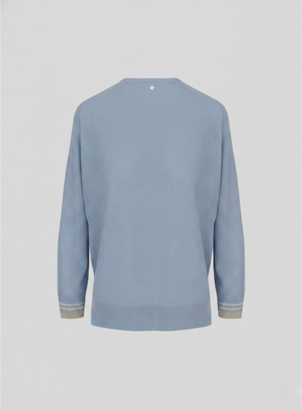 RICE STITCH BLEND VISCOSE SWEATER