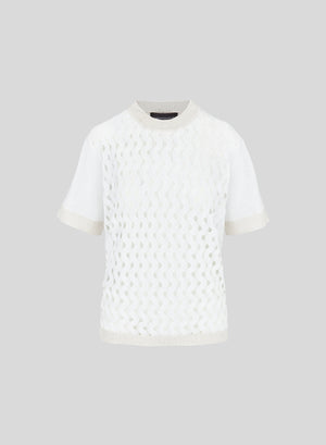 T-SHIRT IN MAGLIA DI MISTO VISCOSA