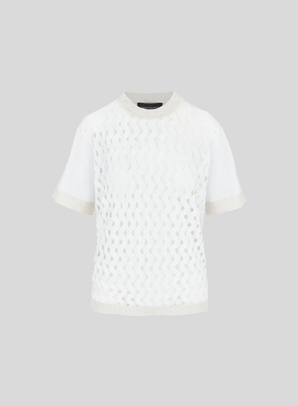 T-SHIRT IN MAGLIA DI MISTO VISCOSA