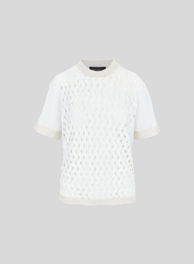 T-SHIRT IN MAGLIA DI MISTO VISCOSA