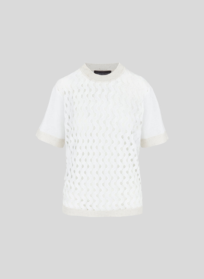VISCOSE BLEND KNIT T-SHIRT