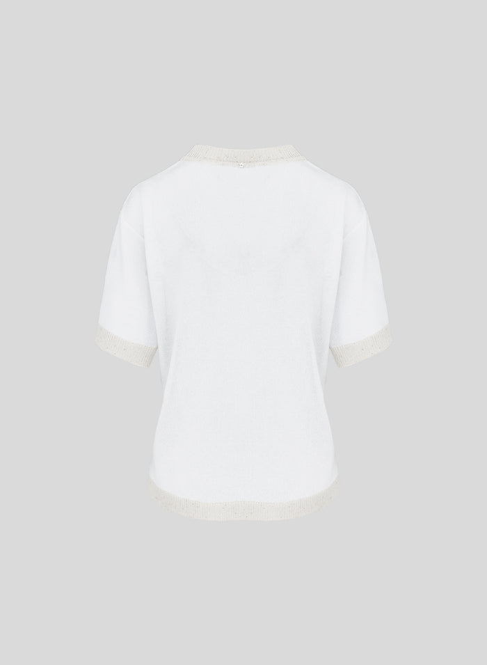 T-SHIRT IN MAGLIA DI MISTO VISCOSA