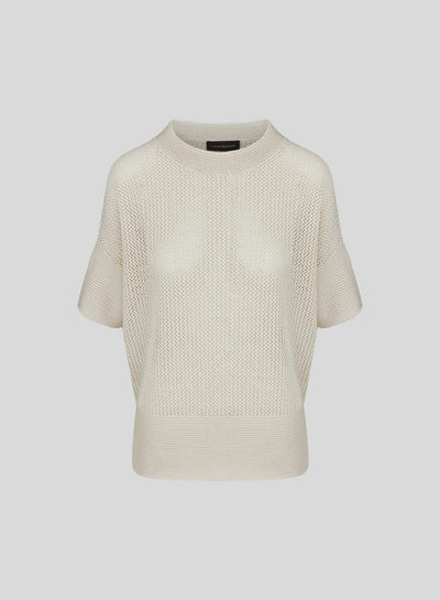 MAGLIA IN PUNTO RETE IN MISTO VISCOSA CON PAILLETTES