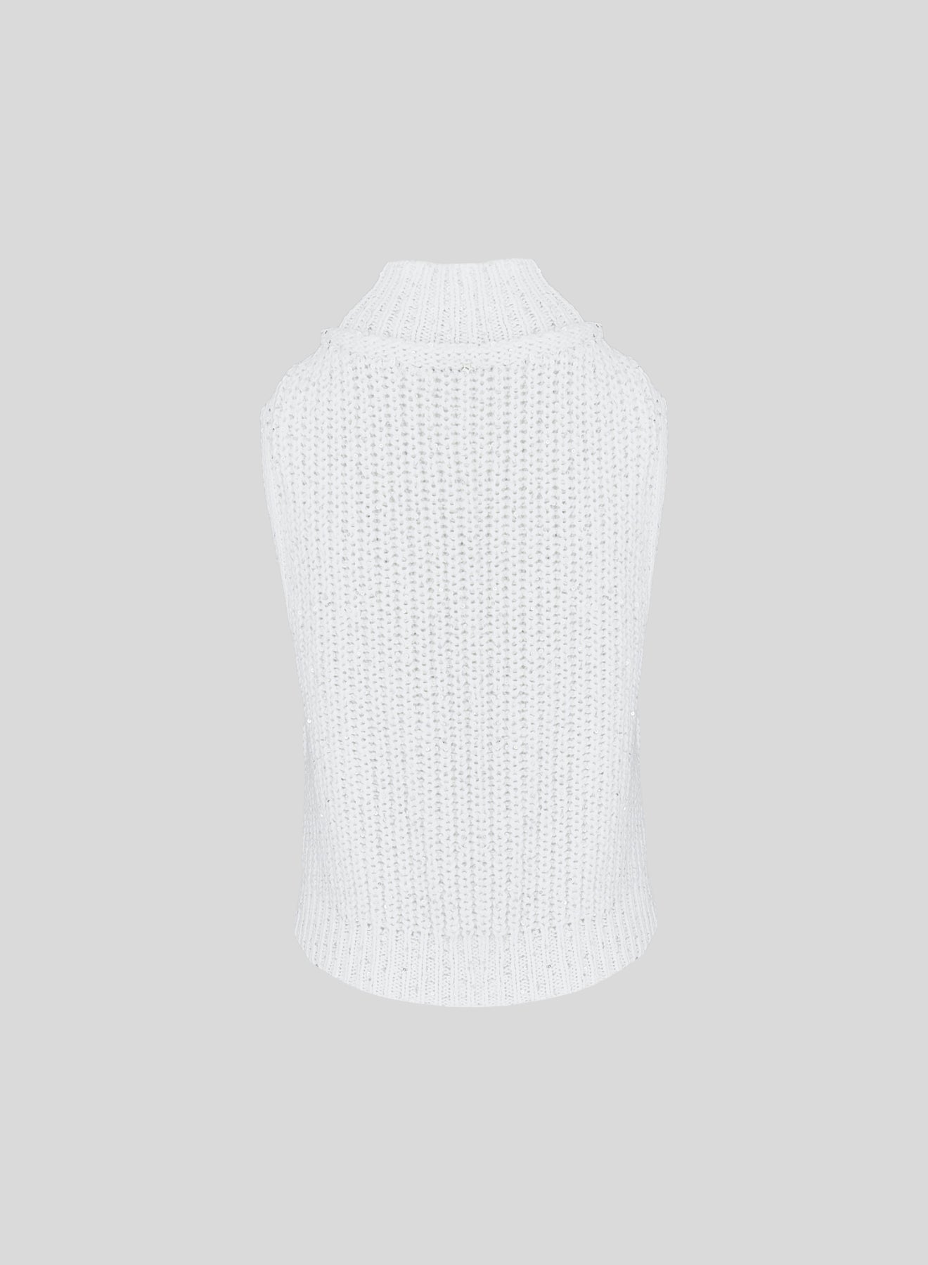 CABLE-KNIT COTTON VEST