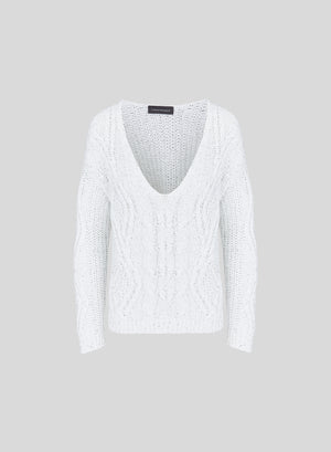 MAGLIA A TRECCIA SCOLPITA IN COTONE