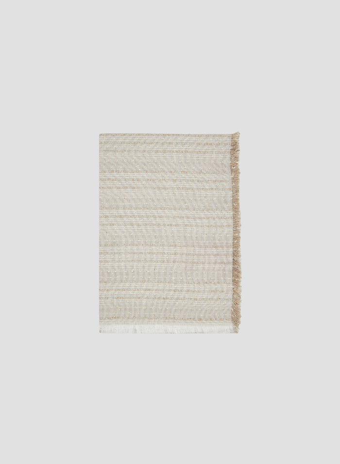 MODAL, SILK AND LINEN SCARF WITH SEQUINS