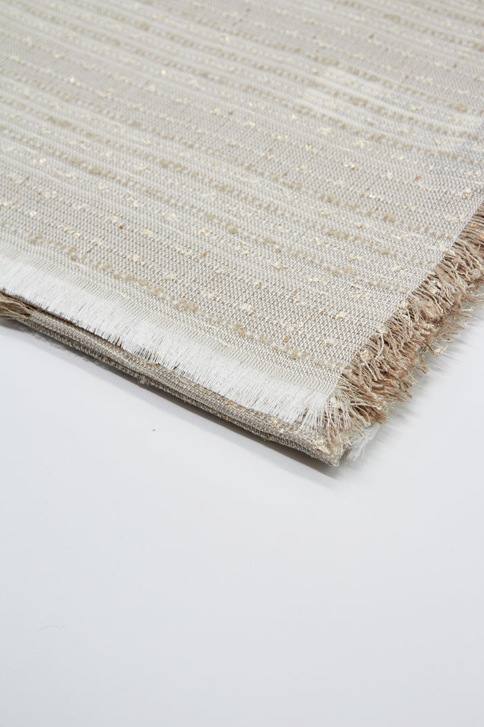 MODAL, SILK AND LINEN SCARF WITH SEQUINS