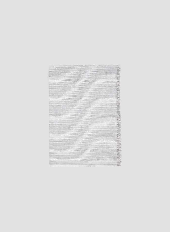 MODAL, SILK AND LINEN SCARF WITH SEQUINS