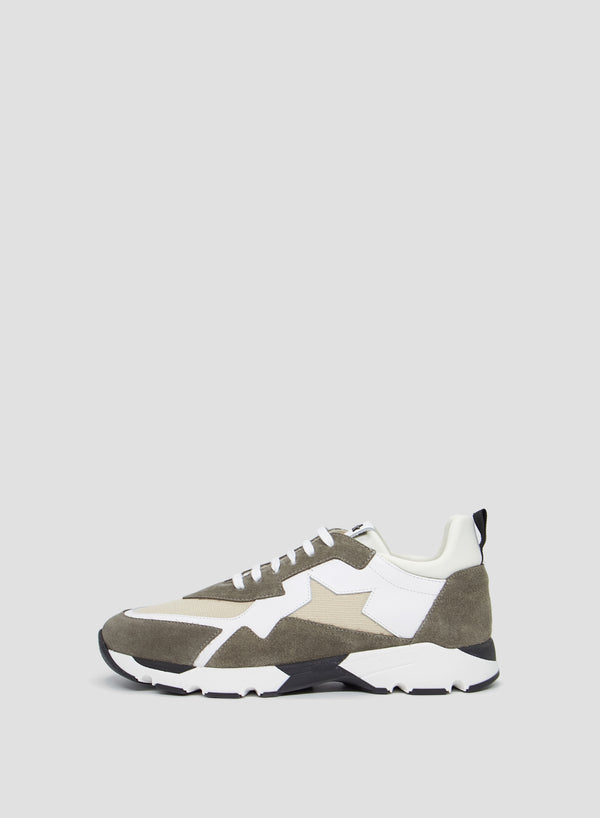 LEATHER AND CANVAS ICONIC SNEAKERS