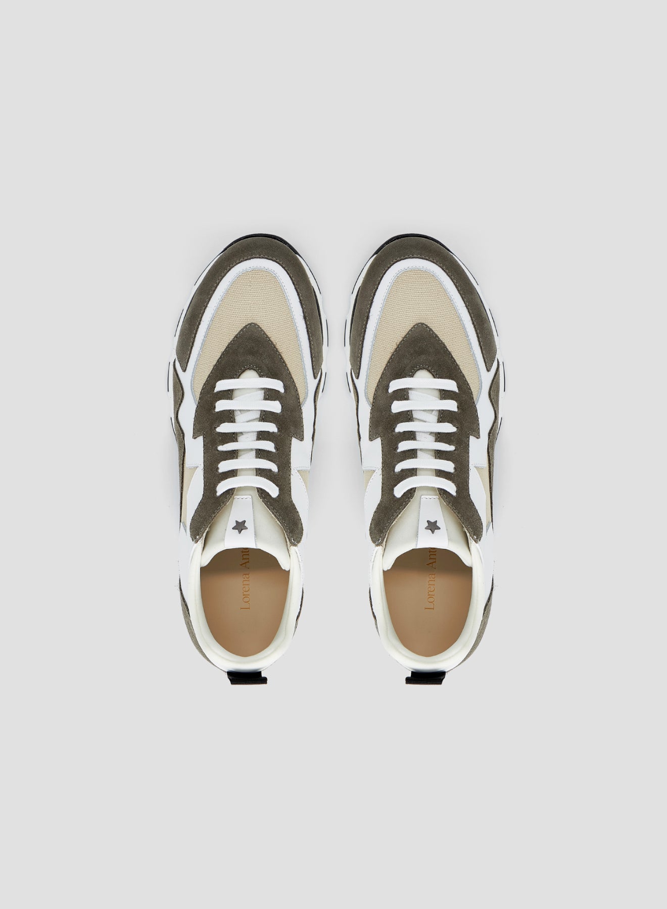 LEATHER AND CANVAS ICONIC SNEAKERS