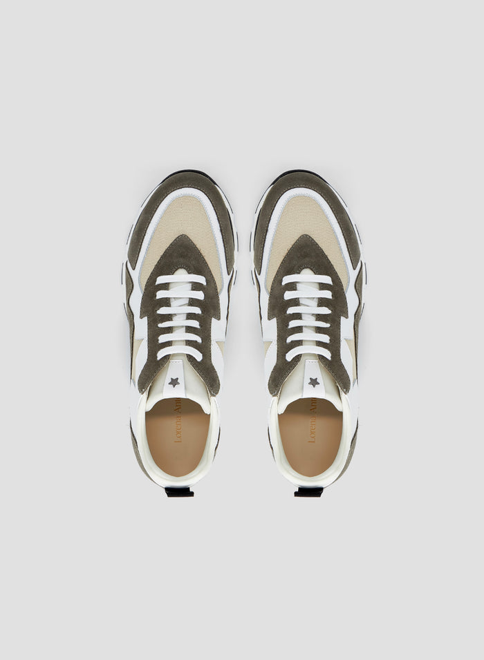 LEATHER AND CANVAS ICONIC SNEAKERS