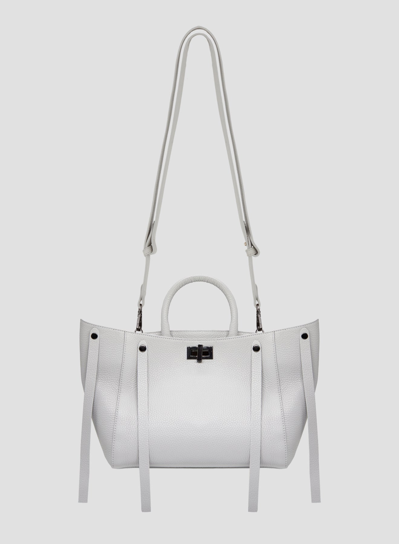 BORSA A TRACOLLA IN PELLE MARTELLATA