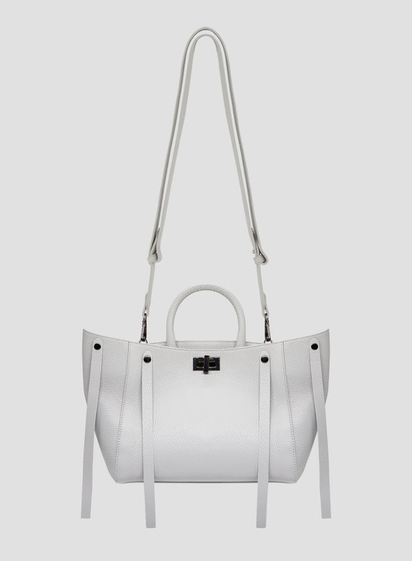 BORSA A TRACOLLA IN PELLE MARTELLATA