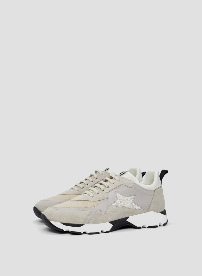 SNEAKERS ICONICHE IN PELLE CON RICAMO PAILLETTES