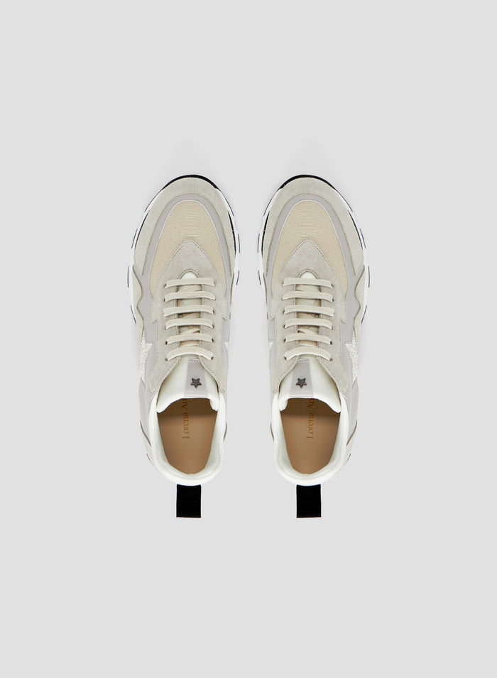SNEAKERS ICONICHE IN PELLE CON RICAMO PAILLETTES
