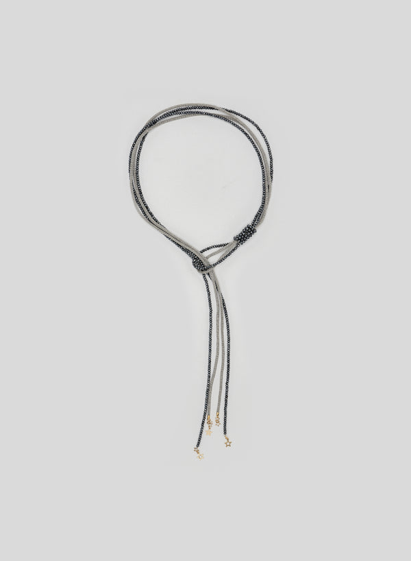 COLLANA IN VETRO E OTTONE