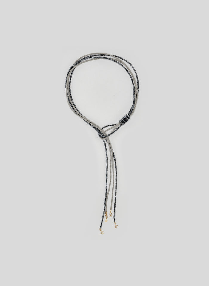 COLLANA IN VETRO E OTTONE