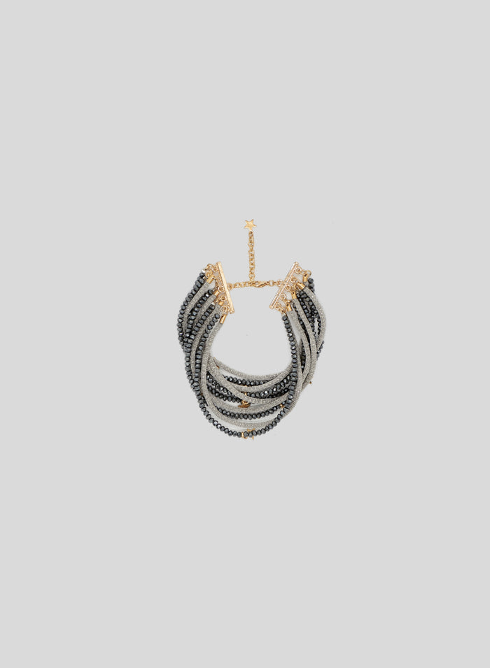 GLASS AND BRASS BRACELET