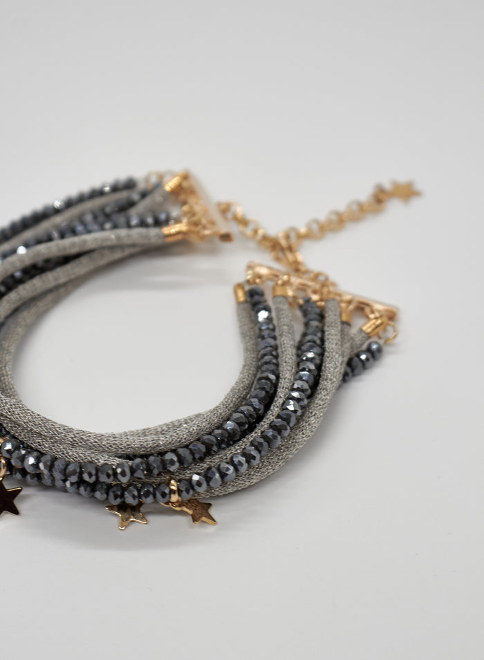 GLASS AND BRASS BRACELET