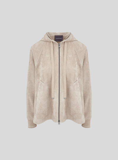 GIUBBOTTO IN CAMOSCIO CON CAPPUCCIO