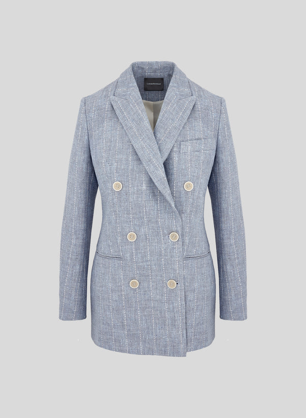 GIACCA IN MISTO LINO CON GESSATURA PAILLETTES