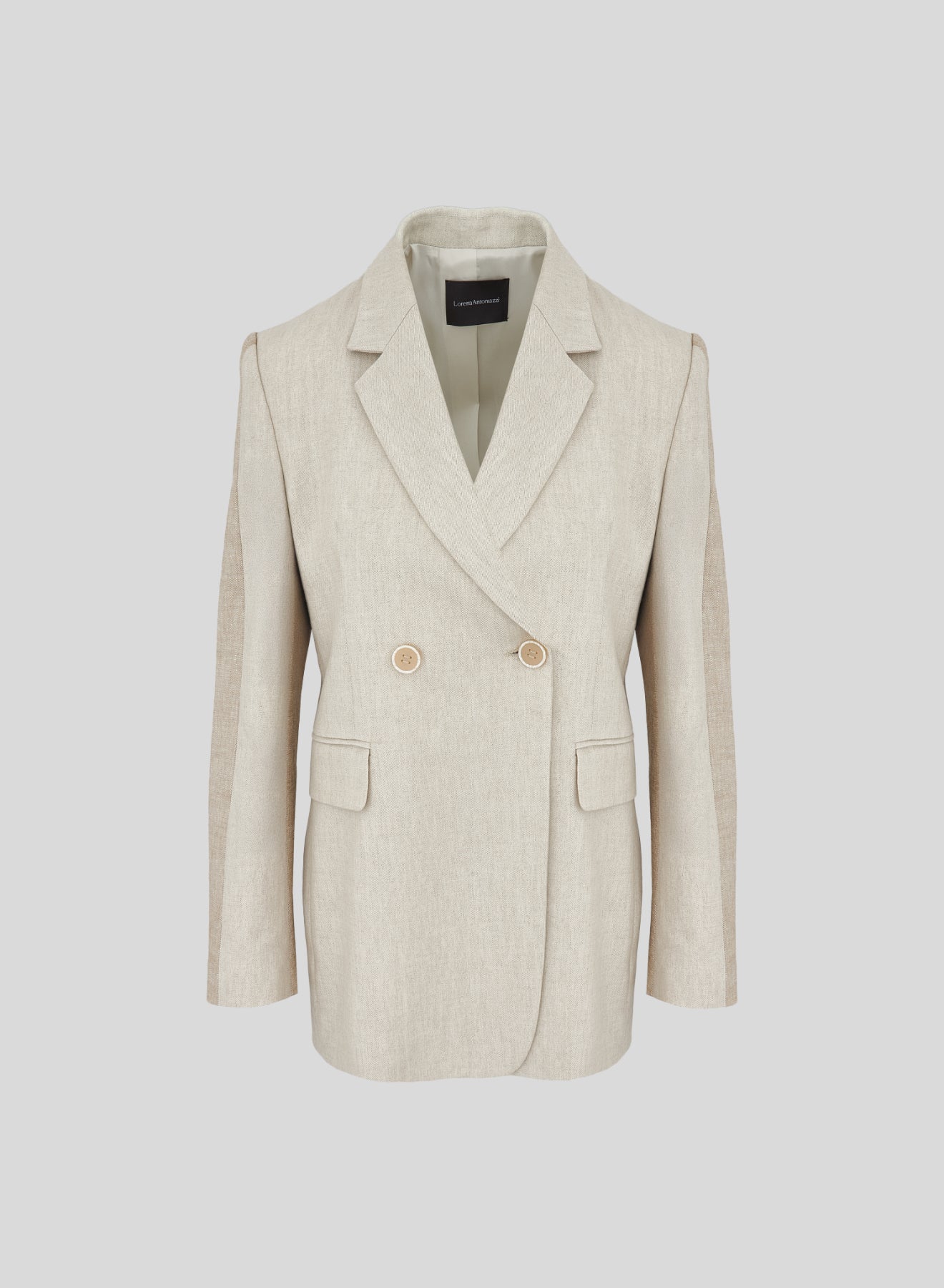 LINEN AND VISCOSE MELANGE BLEND JACKET 