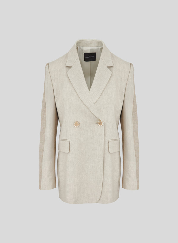 GIACCA IN MISTO LINO E VISCOSA MELANGE