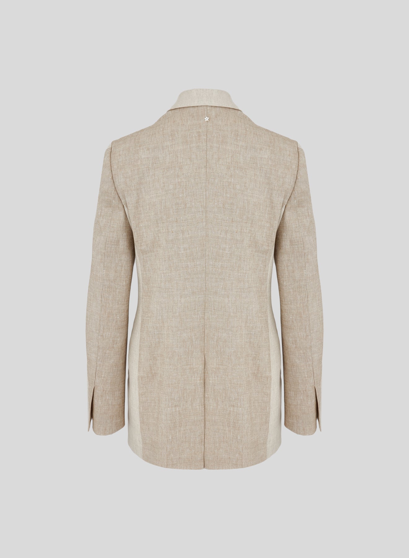 LINEN AND VISCOSE MELANGE BLEND JACKET 