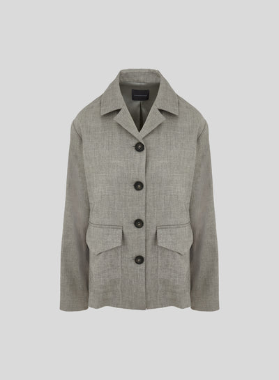 GIACCA FIELD IN MISTO LINO E VISCOSA MELANGE