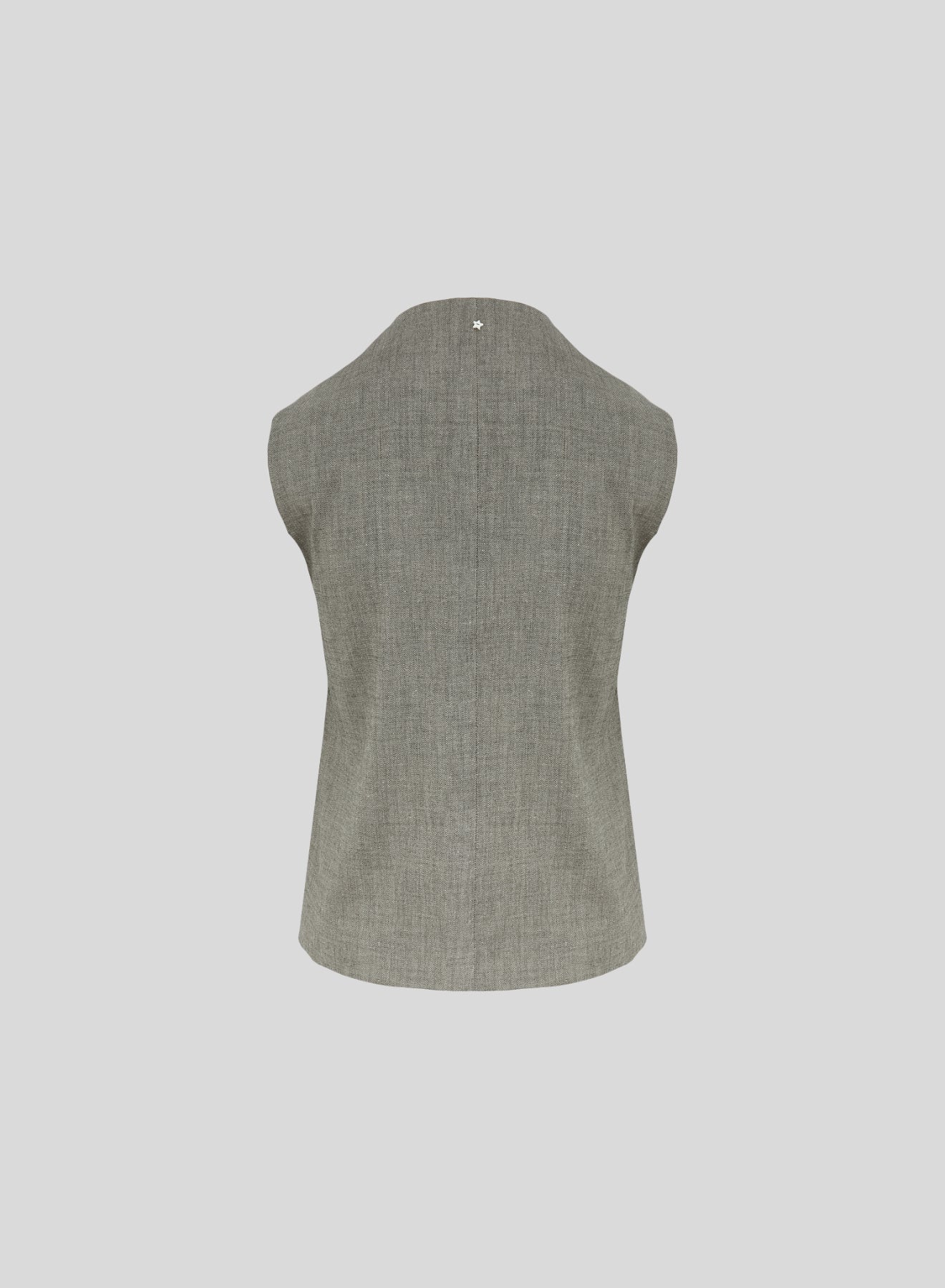 LINEN AND VISCOSE MELANGE BLEND VEST