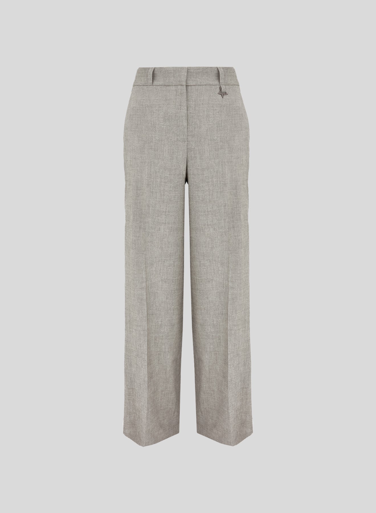 PANTALONI SARTORIALI IN MISTO LINO E VISCOSA MELANGE