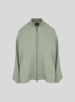 BOMBER IN LINO E VISCOSA STRETCH