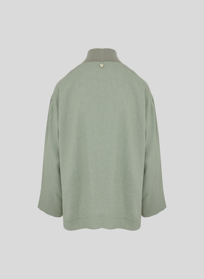 BOMBER IN LINO E VISCOSA STRETCH